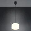 Kleine LED Pendelleuchte einflammig mit Glas Lampenschirm Weiß Ø 25cm