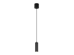 Kleine LED Pendelleuchte einflammig aus Metall Schwarz Ø 5,5cm