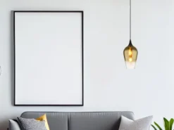 Kleine LED Pendelleuchte 1-flammig Glas Lampenschirm Gold, Ø 18cm