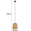 Kleine LED Pendelleuchte 1-flammig mit Lampenschirm aus Papiergarn, Ø 24cm