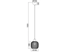 Kleine LED Pendelleuchte Korblampe aus geflochtenem Bambus, Ø 18cm