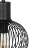 Kleine LED Pendelleuchte mit Gitter Lampenschirm Schwarz, Ø 23cm