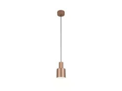 Kleine LED Pendelleuchte mit Metall Lampenschirm Coffee, Ø 12cm