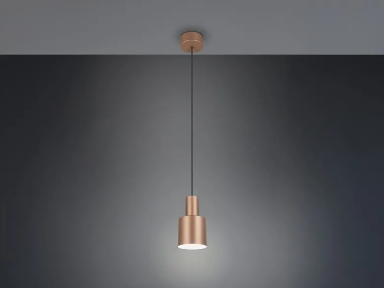 Kleine LED Pendelleuchte mit Metall Lampenschirm Coffee, Ø 12cm