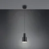 Kleine LED Pendelleuchte mit Metall Lampenschirm Schwarz, Ø 12cm