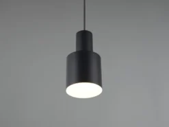 Kleine LED Pendelleuchte mit Metall Lampenschirm Schwarz, Ø 12cm