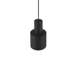 Kleine LED Pendelleuchte mit Metall Lampenschirm Schwarz, Ø 12cm