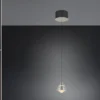 Kleine LED Pendelleuchte ROMEO höhenverstellbar, einflammig, Silber Ø 10cm