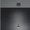 Kleine LED Pendelleuchte ROMEO höhenverstellbar, einflammig, Schwarz Ø 10cm