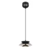 Kleine LED Pendelleuchte skandinavisch mit Metall Lampenschirm Schwarz Ø 25cm