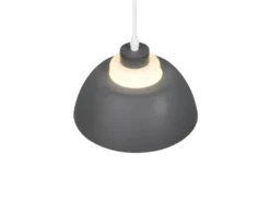 Kleine LED Pendelleuchte skandinavisch mit Metall- & Glasschirm Ø 23cm