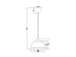Kleine LED Pendelleuchte skandinavisch mit Metall- & Glasschirm Ø 23cm