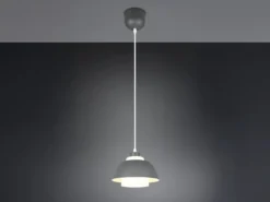 Kleine LED Pendelleuchte skandinavisch mit Metall- & Glasschirm Ø 23cm