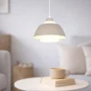 Kleine LED Pendelleuchte skandinavisch mit Metall- & Glasschirm Ø 23cm