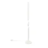 Kleine LED Stehlampe GINKO Metall Weiß, Höhe 110cm