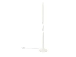Kleine LED Stehlampe GINKO Metall Weiß, Höhe 110cm