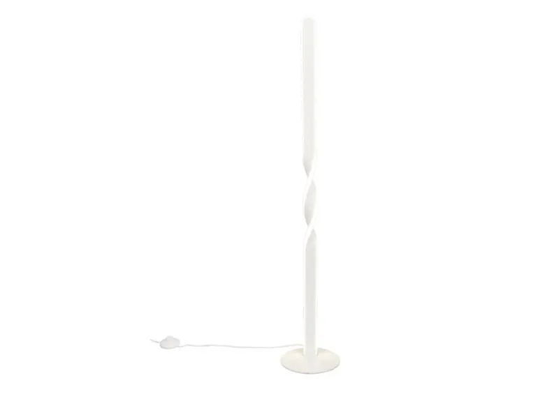 Kleine LED Stehlampe GINKO Metall Weiß, Höhe 110cm