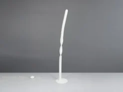 Kleine LED Stehlampe GINKO Metall Weiß, Höhe 110cm
