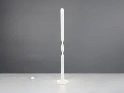 Kleine LED Stehlampe GINKO Metall Weiß, Höhe 110cm