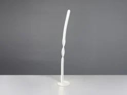 Kleine LED Stehlampe GINKO Metall Weiß, Höhe 110cm