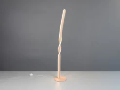 Kleine LED Stehlampe GINKO Metall Beige, Höhe 110cm