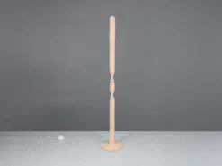 Kleine LED Stehlampe GINKO Metall Beige, Höhe 110cm
