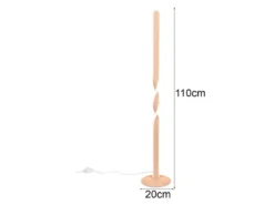 Kleine LED Stehlampe GINKO Metall Beige, Höhe 110cm