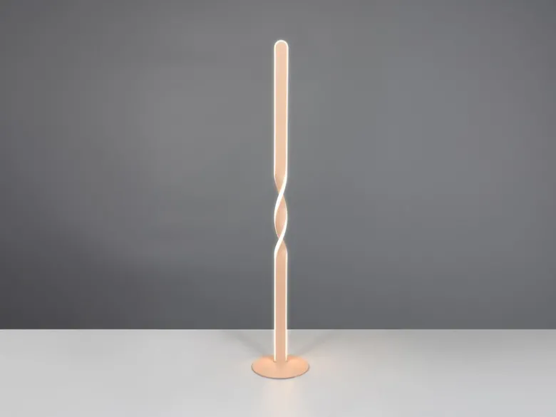 Kleine LED Stehlampe GINKO Metall Beige, Höhe 110cm