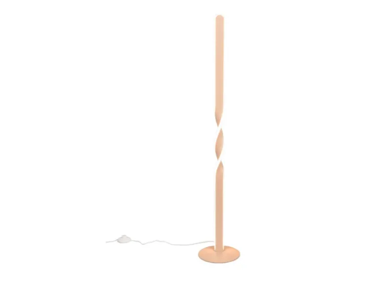 Kleine LED Stehlampe GINKO Metall Beige, Höhe 110cm