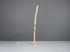 Kleine LED Stehlampe GINKO Metall Beige, Höhe 110cm