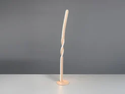 Kleine LED Stehlampe GINKO Metall Beige, Höhe 110cm