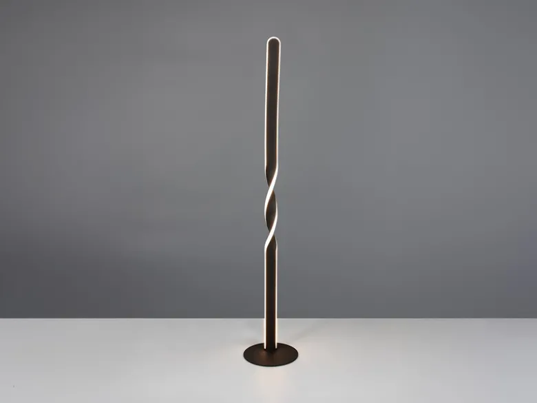 Kleine LED Stehlampe GINKO Metall Schwarz, Höhe 110cm