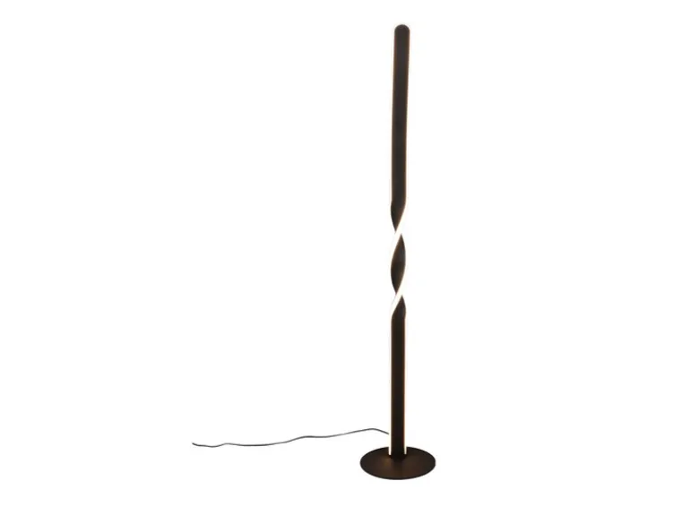 Kleine LED Stehlampe GINKO Metall Schwarz, Höhe 110cm