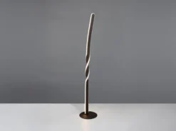 Kleine LED Stehlampe GINKO Metall Schwarz, Höhe 110cm