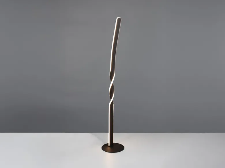 Kleine LED Stehlampe GINKO Metall Schwarz, Höhe 110cm