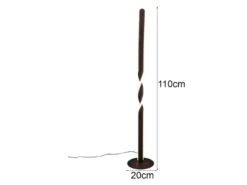 Kleine LED Stehlampe GINKO Metall Schwarz, Höhe 110cm