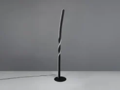 Kleine LED Stehlampe GINKO Metall Schwarz, Höhe 110cm
