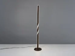 Kleine LED Stehlampe GINKO Metall Schwarz, Höhe 110cm