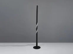 Kleine LED Stehlampe GINKO Metall Schwarz, Höhe 110cm