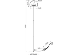 Kleine LED Stehleuchte FLYNT dimmbar & Lichtfarbe einstellbar, Höhe 130cm