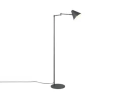 Kleine LED Stehleuchte mit Schwenkarm aus Metall Anthrazit, Höhe 126,5cm