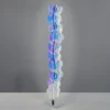 Kleine LED Stehleuchte PULSE aus irisierendem Kunststoff, Höhe 119cm