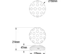 Kleine LED Tischlampe ZERO Deko Lampe Batterie- oder USB betrieben Höhe 21,5cm