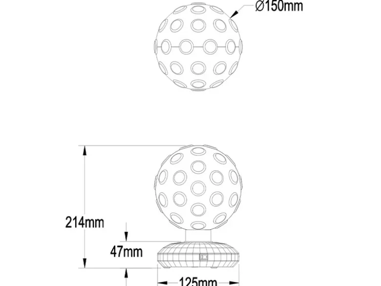 Kleine LED Tischlampe ZERO Deko Lampe Batterie- oder USB betrieben Höhe 21,5cm