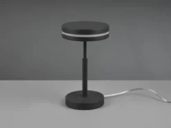 Kleine LED Tischleuchte FRANKLIN rund, Anthrazit, Höhe 25cm