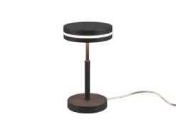 Kleine LED Tischleuchte FRANKLIN rund, Anthrazit, Höhe 25cm