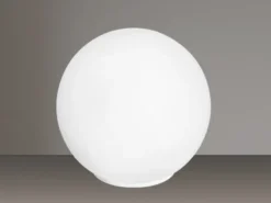 Kleine LED Tischleuchte Glaskugel Lampenschirm Opalweiß, Ø 20cm
