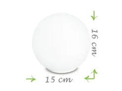 Kleine LED Tischleuchte Glaskugel Lampenschirm Opalweiß, Ø 15cm