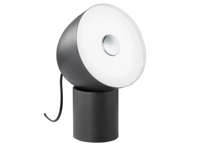 Kleine LED Tischleuchte LEE Schwarz / Weiß, Höhe 25cm