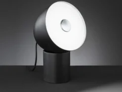 Kleine LED Tischleuchte LEE Schwarz / Weiß, Höhe 25cm